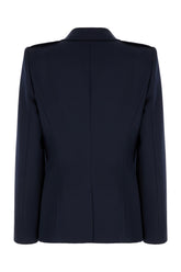 Navy blue wool blazer -  | Wise
