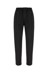 Black stretch wool blend pants -  | Wise