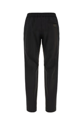 Black stretch wool blend pants -  | Wise