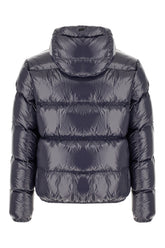 Navy blue nylon down jacket -  | Wise