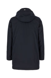 Navy blue polyester blend down jacket -  | Wise