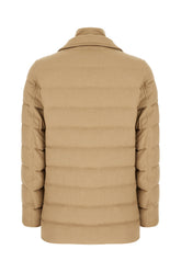Beige viscose blend padded jacket -  | Wise