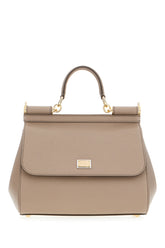 Borsa a mano Sicily grande in pelle grigio tortora -  | Wise