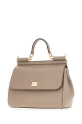Borsa a mano Sicily grande in pelle grigio tortora -  | Wise