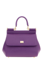 Purple leather medium Sicily handbag -  | Wise