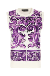 Printed silk vest -  | Wise