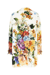 Embroidered stretch cotton blend coat -  | Wise