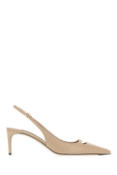Cappuccino leather slingback -  | Wise