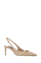 Cappuccino leather slingback -  | Wise