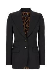 Black stretch wool blazer -  | Wise