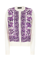Printed silk cardigan -  | Wise