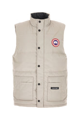 Light grey polyester blend Freestyle sleeveless down jacket -  | Wise