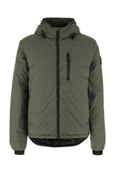 Sage green nylon Lodge Hoodie down jacket -  | Wise