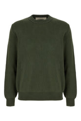 Maglione in misto cotone stretch verde bottiglia -  | Wise