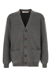 Cardigan Darryl in misto cotone grigio scuro -  | Wise