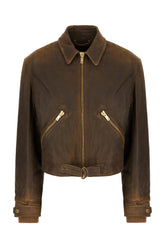Giubbino in pelle marrone -  | Wise