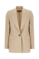 Sand stretch wool blazer -  | Wise