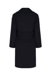 Midnight blue wool coat -  | Wise