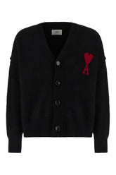 Black wool cardigan -  | Wise