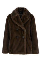 Brown faux fur coat -  | Wise
