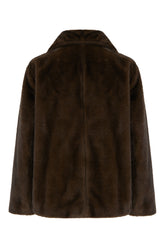 Brown faux fur coat -  | Wise