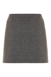 Grey wool mini skirt -  | Wise