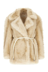 Cappotto in eco pelliccia sabbia -  | Wise