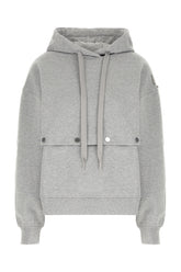 Melange grey stretch cotton sweatshirt -  | Wise
