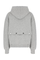 Melange grey stretch cotton sweatshirt -  | Wise
