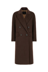 Chocolate cashmere blend coat -  | Wise