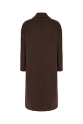 Chocolate cashmere blend coat -  | Wise