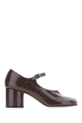 Scarpe con tacco in pelle cioccolato -  | Wise