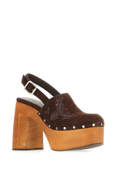 Chocolate suede pumps -  | Wise