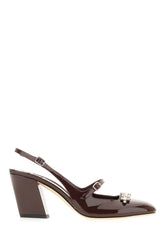 Aubergine leather Belinda pumps -  | Wise