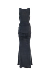 Abito in cupro stretch nero -  | Wise