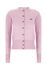 Mauve wool cardigan -  | Wise