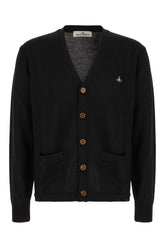 Cardigan in lana nera -  | Wise