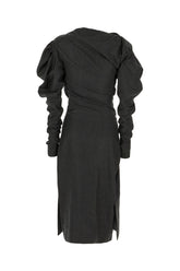 Charcoal wool blend dress -  | Wise