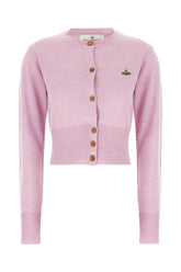 Mauve wool cardigan -  | Wise