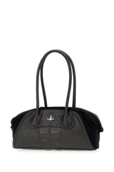 Two-tone leather and suede small Shirley shoulder bag -  | Wise