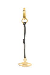 Two-tone metal and fabric Orb key ring -  | Wise