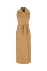 Cappotto smanicato in cammello beige -  | Wise