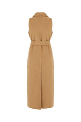 Cappotto smanicato in cammello beige -  | Wise