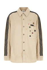 Khaki green stretch polyester shirt -  | Wise