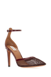 Burgundy mesh pumps -  | Wise