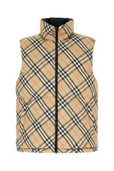 Printed polyester sleeveless down jacket -  | Wise