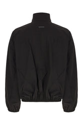 Black stretch nylon blend jacket -  | Wise