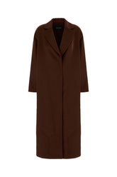 Chocolate polyester coat -  | Wise