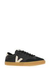 Black suede and fabric Volley sneakers -  | Wise