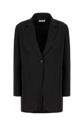 Black viscose blend blazer -  | Wise